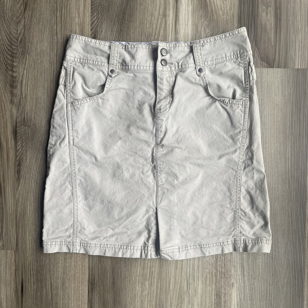 Y2K Columbia Sportswear Khaki Tan Outdoor‎ Utility Mini Skirt Size 4 Preppy
